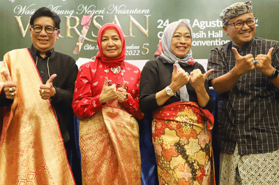 Pameran Warisan yang mengusung tema Batik Sekar Jagad di Jakarta, Selasa (23/8/2022).