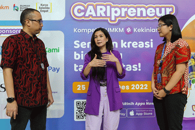 CARIpreneur: Kompetisi UMKM Kekinian” di SMESCO, Jakarta, Kamis (25/8/2022).