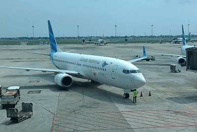Sejumlah penumpang mengantre sebelum pemberangkatan di Terminal 2 Bandara Soekarno Hatta, Tangerang, Banten, Kamis (25/8/2022).