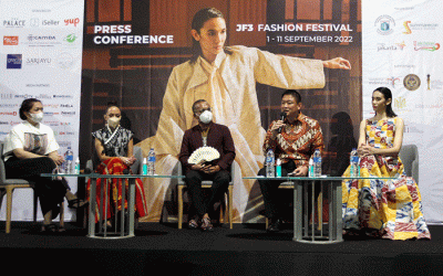 Konferensi pers Opening JF3 Fashion Festival di Summarecon Kelapa Gading, Jakarta, Kamis (1/9/2022).