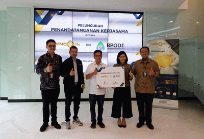 Penandatanganan kerja sama antara MNC Life Assurance dengan Badan Pelaksana Otorita Danau Toba (BPODT) di Jakarta.