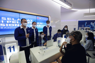 XL Axiata dalam peringatan Hari Pelanggan Nasional 2022 di Jakarta, Jumat (2/9/2022).
