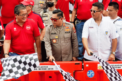 Pembukaan Street Race di Jalan Benyamin Sueb, Kemayoran, Jakarta Pusat, Sabtu (3/9/2022).