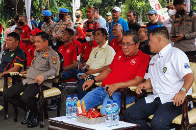 Pembukaan Street Race di Jalan Benyamin Sueb, Kemayoran, Jakarta Pusat, Sabtu (3/9/2022).