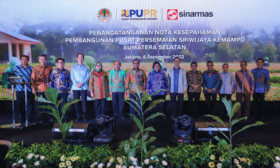 Penandatanganan Nota Kesepahaman Pembangunan Pusat Persemaian Sriwijaya Kemampo Sumatera Selatan di Jakarta, Selasa (6/9/2022).