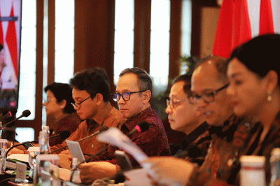 Konferensi pers Rapat Dewan Komisioner OJK di Jakarta, Senin (5/9/2022).