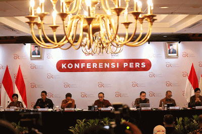 Konferensi pers Rapat Dewan Komisioner OJK di Jakarta, Senin (5/9/2022).