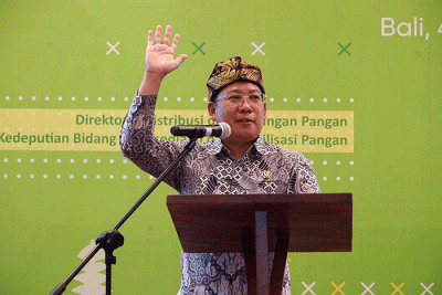 Kepala Badan Pangan Nasional/National Food Agency (NFA) Arief Prasetyo Adi memberikan arahan dalam Workshop Penguatan Cadangan Pangan Pemerintah.