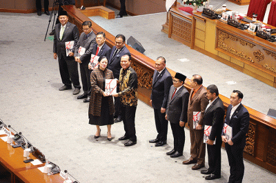 Rapat paripurna (khusus) DPR masa persidangan I tahun 2022-2023 di kompleks Parlemen, Senayan, Jakarta, Selasa (6/9/2022).
