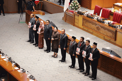 Rapat paripurna (khusus) DPR masa persidangan I tahun 2022-2023 di kompleks Parlemen, Senayan, Jakarta, Selasa (6/9/2022).