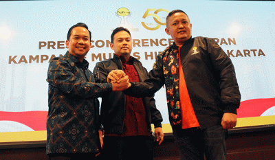 Konferensi pers tahapan kampanye Munas Hipmi XVII di Jakarta, Rabu (7/9/2022).
