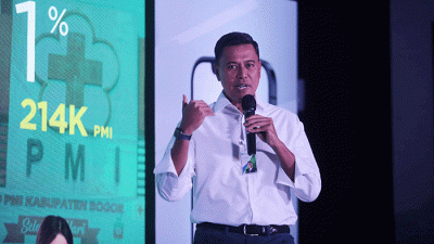 Kampanye kemudahan mendaftarkan pekerja informal (Bukan Penerima Upah) melalui aplikasi Jamsostek Mobile (JMO) di Jakarta.