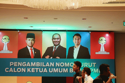 Pengambilan nomor urut calon Ketua Umum Hipmi di Jakarta, Jumat (9/9/2022).