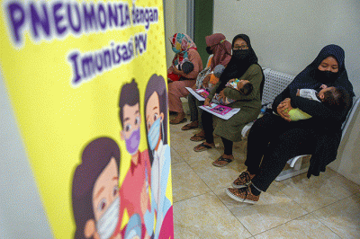Kementerian Kesehatan RI mencanangkan Imunisasi Pneumococcus Konyugasi (PCV) Tingkat Nasional Tahun 2022 di Puskesmas Talang Jambe, Jalan Pesantren Palembang.