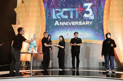 Syukuran Ulang Tahun RCTI+ ke-3 yang diselenggarakan di MNC Studios Kebun Jeruk Jakarta, Senin (12/9/2022).