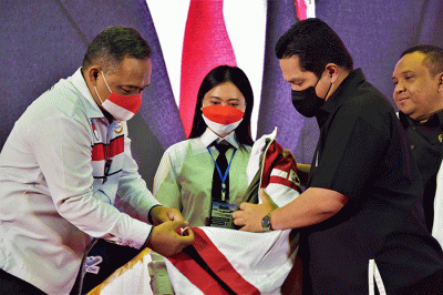 Pengarahan kepada 2.686 Calon Pekerja Migran Indonesia (CPMI) di GOR POPKI Cibubur, Jakarta Timur, Senin (12/9/2022).