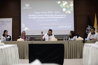 Rapat Kerja MNC University Tahun Akademik 2022/2023 di Jakarta, Selasa (13/9/2022 ).