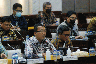 Rapat Dengar Pendapat (RDP) dengan Komisi XI DPR RI tentang Program Tahunan Privatisasi Tahun 2022 di Jakarta, Rabu (14/9/2022).
