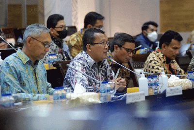 Rapat Dengar Pendapat (RDP) dengan Komisi XI DPR RI tentang Program Tahunan Privatisasi Tahun 2022 di Jakarta, Rabu (14/9/2022).