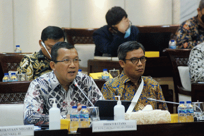 Rapat Dengar Pendapat (RDP) dengan Komisi XI DPR RI tentang Program Tahunan Privatisasi Tahun 2022 di Jakarta, Rabu (14/9/2022).