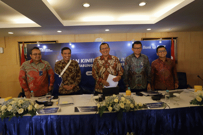 Pers conference Kinerja Keuangan Bank BTN semester I/2022 di Jakarta, Kamis (15/9/2022).