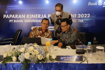 Pers conference Kinerja Keuangan Bank BTN semester I/2022 di Jakarta, Kamis (15/9/2022).