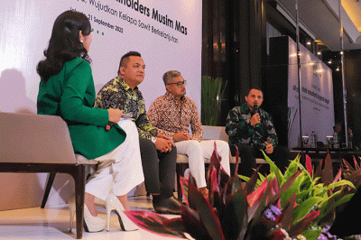 Diskusi dan konferensi pers Program Training for Smallholders Musim Mas di Jakarta, Rabu (21/9/2022).