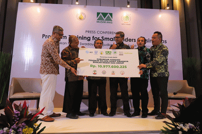 Diskusi dan konferensi pers Program Training for Smallholders Musim Mas di Jakarta, Rabu (21/9/2022).