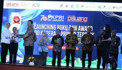 Launching Buku dan Award 100 Koperasi Primer Terbaik PKPRI DKI Jakarta, Rabu (21/9/2022).