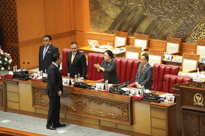 Rapat Paripurna DPR Ke-6 Masa Persidangan I Tahun Sidang 2022-2023 di Kompleks Parlemen, Senayan, Jakarta, Selasa (27/9/2022).