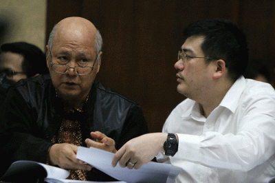 Terdakwa Senior Manager Corporate Affair PT Victorindo Alam Lestari Stanley MA menjalani sidang lanjutan di Tipikor, Jakarta, Selasa (27/9/2022).