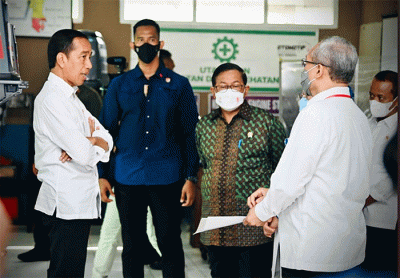 Di sela-sela kunjungan kerjanya ke Maluku Utara, Presiden Joko Widodo menyempatkan diri meninjau Balai Pelatihan Vokasi dan Produktivitas (BPVP) Kota Ternate.