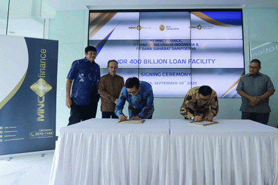 Penandatanganan Memorandum of Understanding (MoU) antara PT. MNC Finance dan PT. Bank Sahabat Sampoerna di Gedung MNC Financial Center, MNC Center.