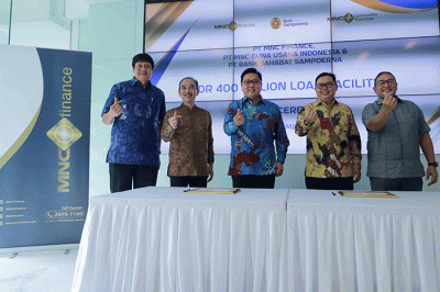 Penandatanganan Memorandum of Understanding (MoU) antara PT. MNC Finance dan PT. Bank Sahabat Sampoerna di Gedung MNC Financial Center, MNC Center.