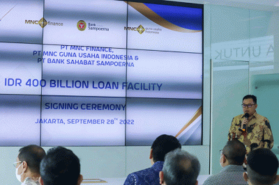 Penandatanganan Memorandum of Understanding (MoU) antara PT. MNC Finance dan PT. Bank Sahabat Sampoerna di Gedung MNC Financial Center, MNC Center.