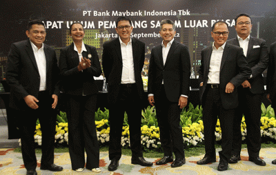 Rapat Umum Pemegang Saham Luar Biasa (RUPSLB) PT Bank Maybank Indonesia Tbk di Jakarta, Rabu (28/9/2022).