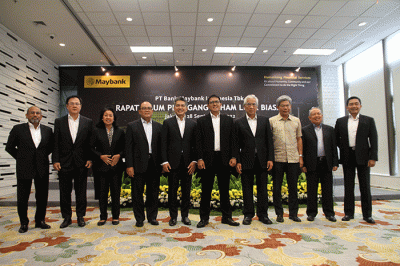 Rapat Umum Pemegang Saham Luar Biasa (RUPSLB) PT Bank Maybank Indonesia Tbk di Jakarta, Rabu (28/9/2022).