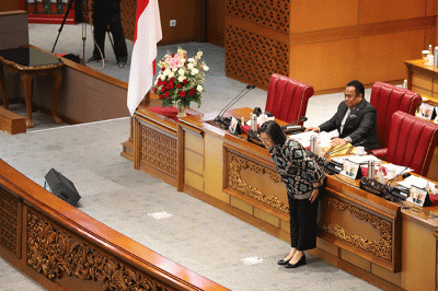 Rapat Paripurna DPR RI ke-7 Masa Persidangan I Tahun Sidang 2022-2023 di Gedung Nusantara II, Kompleks Parlemen Senayan, Jakarta, Kamis (29/9/2022).