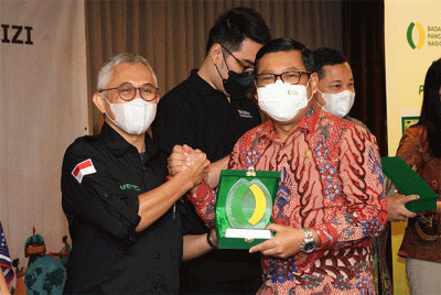 Kepala NFA Arief Prasetyo Adi memberikan paparannya saat membuka Gerakan Kewaspadaan Pangan dan Gizi.