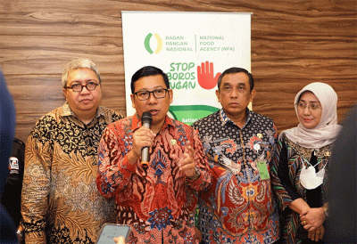 Kepala NFA Arief Prasetyo Adi memberikan paparannya saat membuka Gerakan Kewaspadaan Pangan dan Gizi.