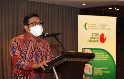 Kepala NFA Arief Prasetyo Adi memberikan paparannya saat membuka Gerakan Kewaspadaan Pangan dan Gizi.