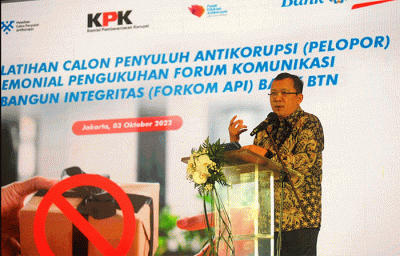 Untuk mendukung gerakan anti korupsi dan penegakan integritas di lingkungan kerja BTN, Bank BTN menggelar pelatihan calon Penyuluh Anti Korupsi.