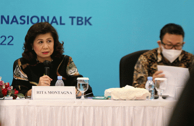 Rapat Umum Pemegang Saham Luar Biasa (RUPSLB) PT Bank MNC Internasional Tbk di Jakarta, selasa (4/10/2022).