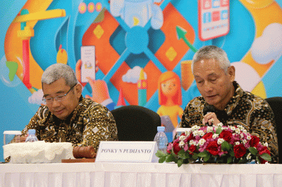 Rapat Umum Pemegang Saham Luar Biasa (RUPSLB) PT Bank MNC Internasional Tbk di Jakarta, selasa (4/10/2022).