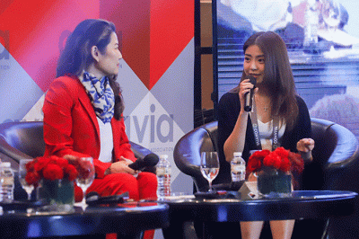 Managing Director Vision+ Clarissa Tanoesoedibjo (kanan) menjadi pembicara membahas konten yang ada pada Vision+ dalam acara Indonesia in View 2022.