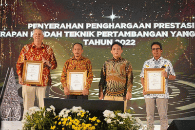 Ajang Prestasi Keberhasilan Penerapan Kaidah Teknik Pertambangan yang Baik (Good Mining Practice/GMP Award) Tahun 2022 di Jakarta.