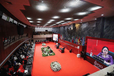 Penutupan pertemuan Parliamentary Forum and the 8th G20 Parliamentary Speakers' Summit (P20) di Gedung Nusantara, Kompleks Parlemen, Senayan, Jakarta.