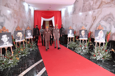 Presiden Joko Widodo saat menghadiri Pembukaan Kongres XII Legiun Veteran Republik Indonesia (LVRI) dan Munas XI Persatuan Istri Veteran Republik Indonesia.