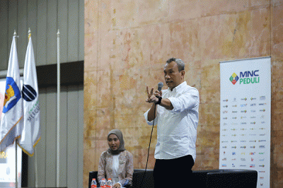 Kegiatan Media Literasi di Universitas Mercu Buana, Jakarta, Rabu (12/10/2022).