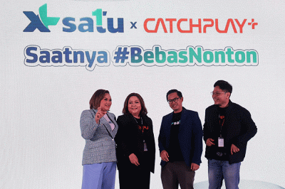 Peluncuran kerja sama XL SATU dan CATCHPLAY+ di Jakarta, Rabu (12/10/2022).